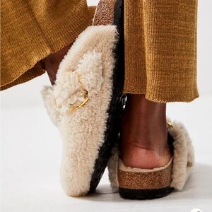 Birkenstock Boston Big Buckle Teddy Shearling Clogs